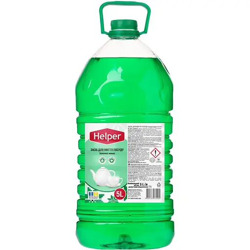 Рідина для миття посуду Helper Зелений лимон 5 л
