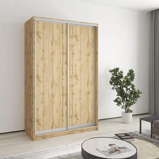 Шафа-купе дводверна MebelStar Стандарт AL 2ДСП 130x45x210 см Дуб тахо (MBS-3444)