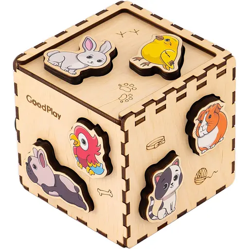 Кубик-сортер GoodPlay Домашні тварини (CUB-4-009) - фото 2