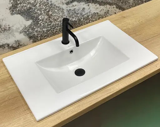 Умивальник VBI Ferrara 75 white врізний VBI-018049, Білий - фото 2