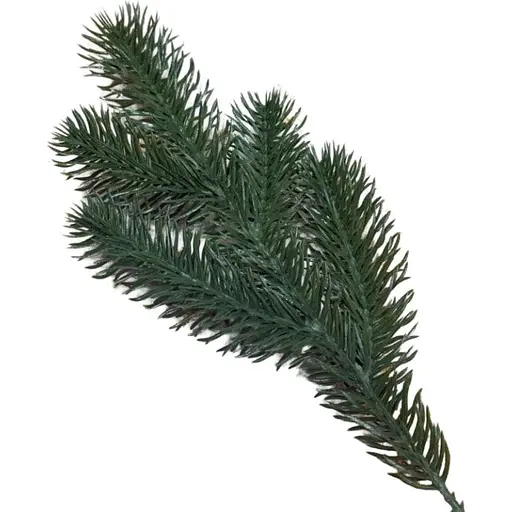 Декоративная ветка 34см Искусственные материалы для декора и флористики Зеленая - фото 1