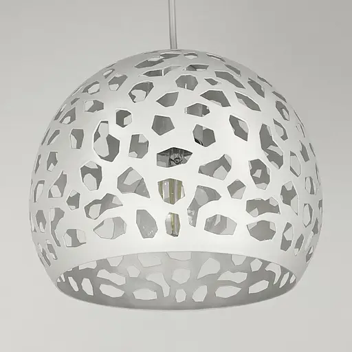 Світильник Лофт у білому корпусі Ø 20 см | Арт. MJ 1911-200 WT | Line F - фото 4