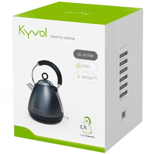 Электрочайник Kyvol KE170 1850-2200Вт/ 1.7л/блокировка включения без воды/нержавейка - фото 4