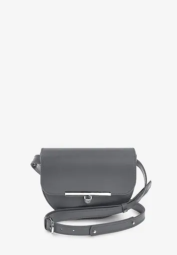 Жіноча шкіряна сумка поясна-кроссбоді Bridget сірий - фото 2