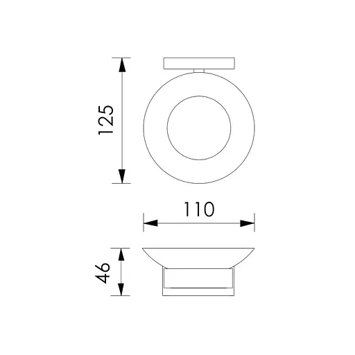Мыльница Imprese Valtice хром 110320, Хром - фото 2