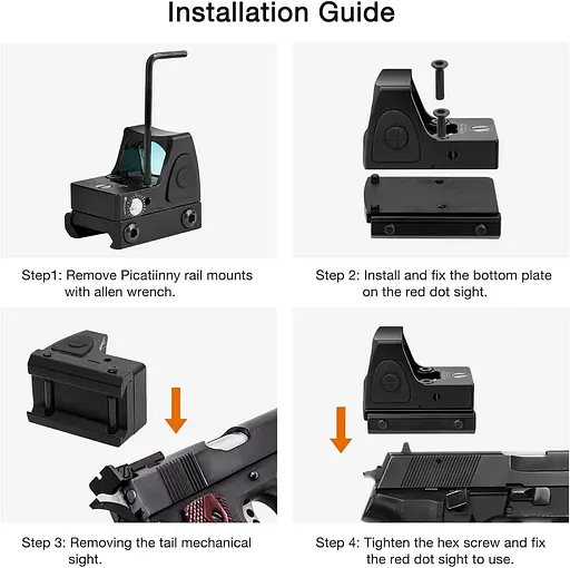 Прицел с красной точкой RMR, 0,77 дюйма 3 MOA - фото 7