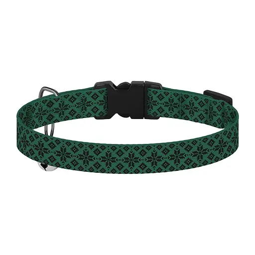 Нашийник для котів Барксі Urban патріотичний Вишиванка зелена - фото 2