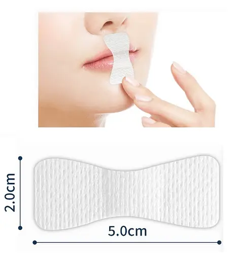 Пластир метеликоподібної форми на рот від хропіння японського виробництва Suyapita Стандартна фіксація 30 шт + кліпса для носа від хропіння 2 шт (1234-02) - фото 3