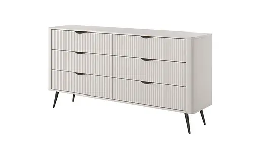 Комод Perfect Home Ланте / Lante з 6 шухлядами і чорними ніжками 6S/163 Беж (PFH-091174) - фото 6