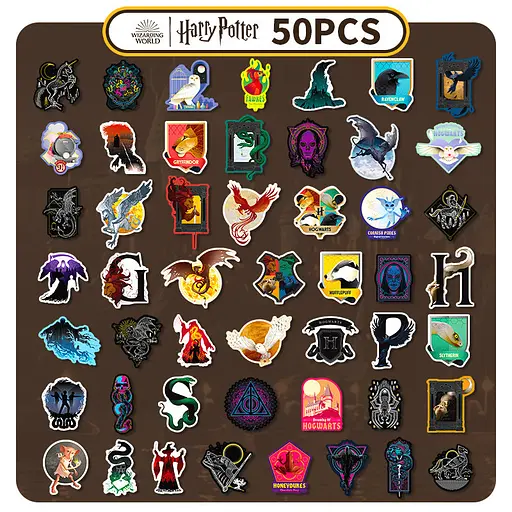 Стікерпак Гаррі Поттер Набір наклейок GeekLand Harry Potter 50 штук 2457177207 - фото 2
