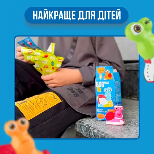 Натуральні цукерки Bob Snail Яблуко-Груша з колекційною іграшкою Dragosnails 20 г - фото 4
