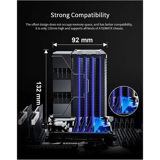 Кулер для процесора GameMax Gamma 90 Digital BK (Gamma 90 Digital BK) - фото 8