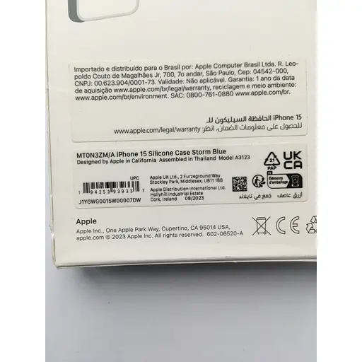 Оригинальный силиконовый чехол Apple Silicone Case MagSafe для iPhone 15 (6.1") Storm Blue MT0N3ZM/A - фото 7