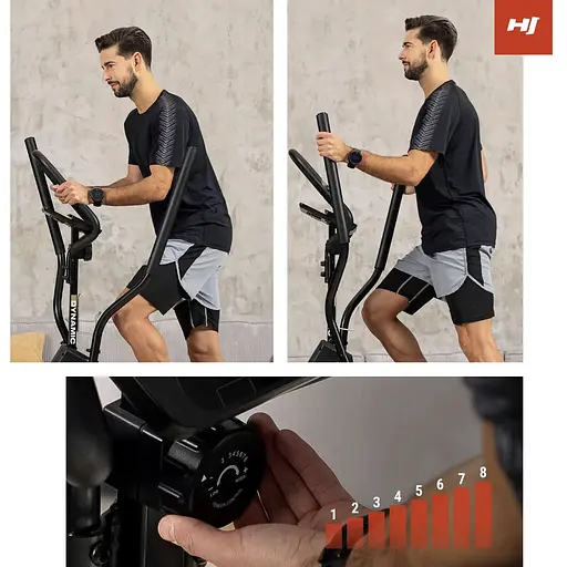 Орбитрек магнитный Hop-Sport HS-450B Dynamic черно-золотистый - фото 10