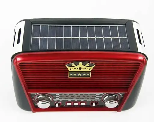 Радіоприймач Golon RX-455S акумуляторне радіо Solar USB Червоний - фото 3
