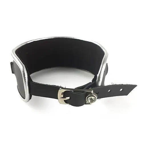 Ошейник из натуральной кожи со стразами и кольцом Art of Sex - Collar Ring - фото 4