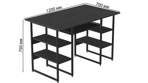 Компьютерный стол Тим 75x120x70 черный ДСП Сосна Кембра 32мм FRD-103979 - фото 4