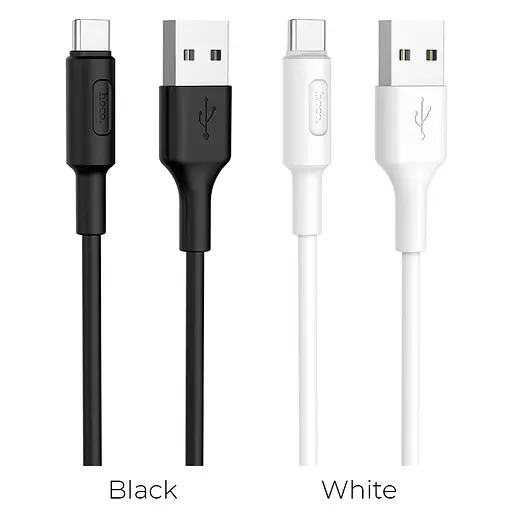 Кабель HOCO X25 USB to Type-C 2A, 1m, PVC, PVC коннекторы, Белый - фото 6