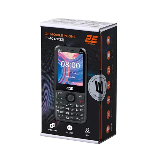 Мобільний телефон 2E E240 2022 Dual SIM Black - фото 9