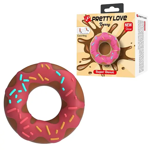 Эрекционное кольцо Pretty Love Super Donut Cock Ring 4.6 см (розовый) - фото 7