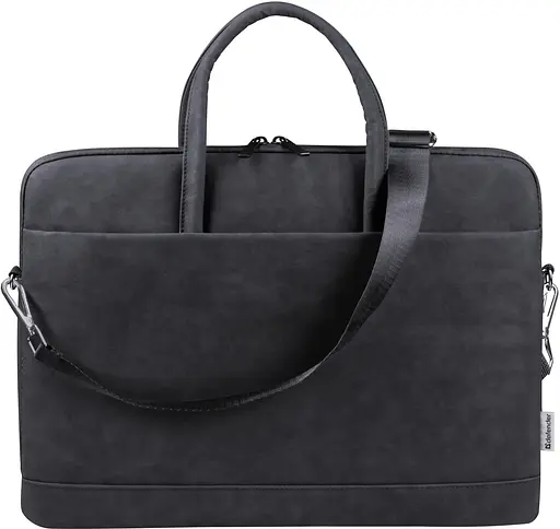 Сумка для ноутбука Defender 15.6" Trendy з кишенею, шкира, чорна (26130) - фото 2