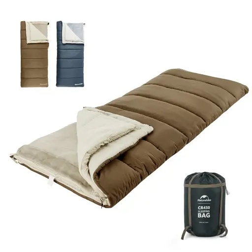 Спальный мешок 3 в 1 Naturehike CR450 CNH22SD011 коричневый - фото 2