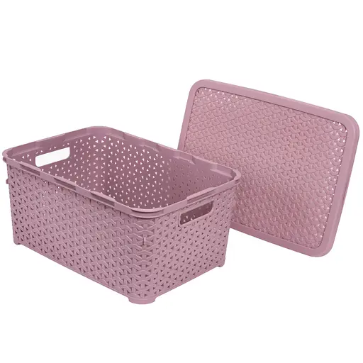 Уцінка. Кошик Diomedea з кришкою 34.5x24.5x15.5 см 10 л темно-пудровий (К13-803)   - фото 3