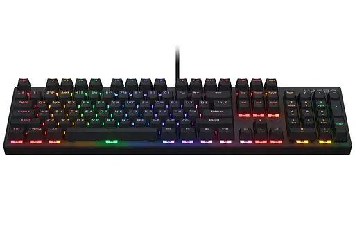 Клавиатура игровая механическая HATOR HTK-104UA USB Icefall Rainbow LED Black - фото 3