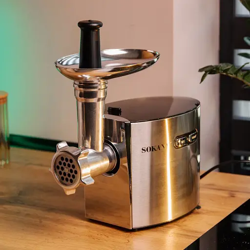 М'ясорубка електрична Sokany SK-091 зі змінними решітками, сталь Sokany SK091 - фото 6