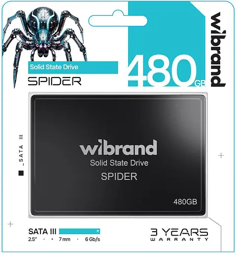Накопичувач SSD Wibrand Spider 480GB 2.5" 7 мм SATA3 - фото 4