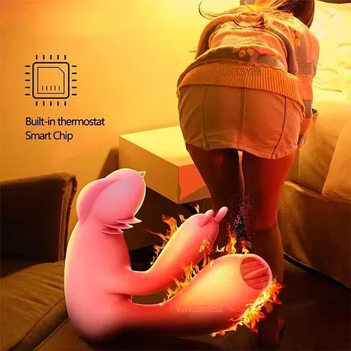 Смарт-вибратор для женщин Love Spouse с подогревом для точки G из силикона 110 мм розовый - фото 2