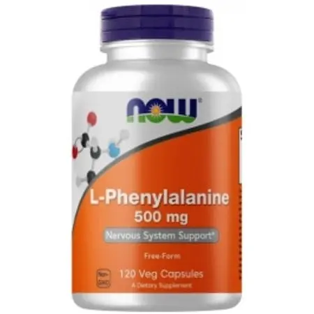 L-Фенілаланін 500 мг у капсулах №120 Now Foods L-Phenylalanine - фото 1