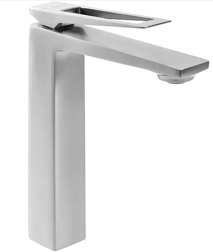 Смеситель для умывальника Rea Parker высокий nikiel brushed REA-B4812 Никель - фото 2