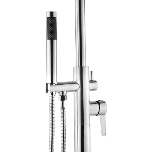 Смеситель напольный для ванны Kroner KRP Edelstahl Klassisch - ESG077 CV029975 Нержавеющая сталь - фото 7