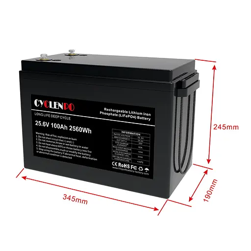 Аккумуляторная батарея литий-железо-фосфатная 25.6В 100Ач Cyclen 25.6V 100AH LiFePo4 (44-00080) - фото 6