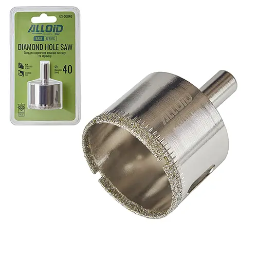 Свердло корончате Alloid Building Tools алмазне по склу та кераміці 40 мм (GS-50040) - фото 2