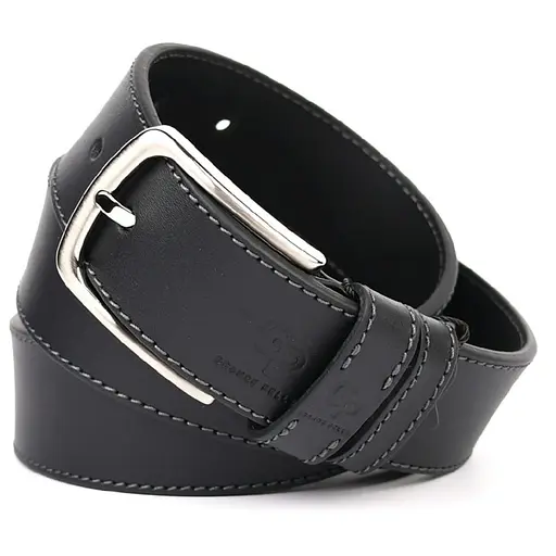 Ремінь шкіряний Grande Pelle чорний 120х4х0.5 см acs0032051 - фото 4