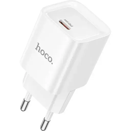 Сетевое зарядное устройство для Hoco C146A Charm single port PD20W charger(EU) Белый - фото 1