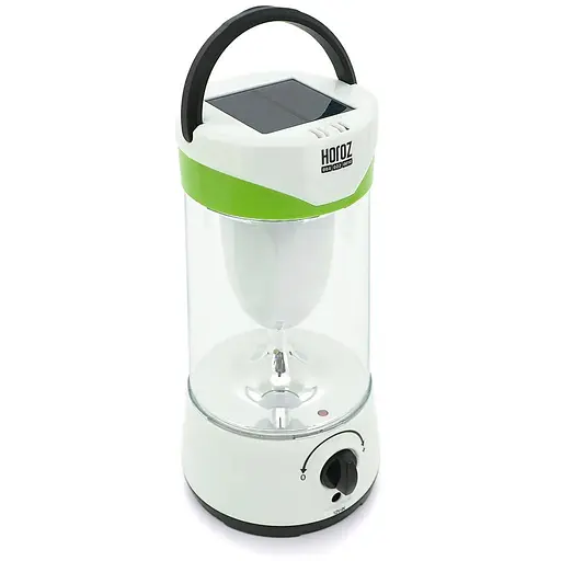 Лампа-фонарь HOROZ YT-29196, 10W, диммер, корпус-пластик, ударопрочный, кабель 220В+Solar, встроенный аккумулятор 4В 1,6А, White, BOX