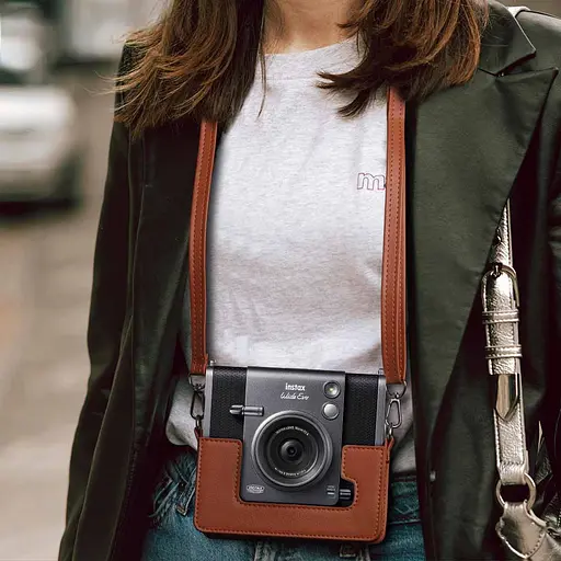 Чехол для фотоаппарата Fujifilm Instax Wide EVO коричневый - фото 4