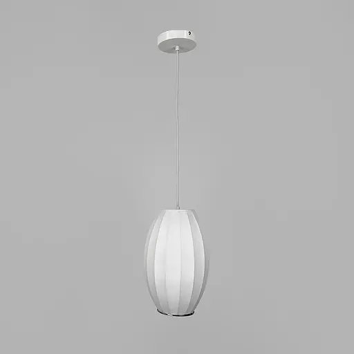 Дизайнерський світильник із полімерним овальним абажуром Ø19х28 см Line F AK05-190 x 280 Білий - фото 2