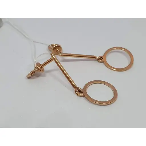 Золоті сережки-пусети Родинні коштовності. 131232 - фото 2