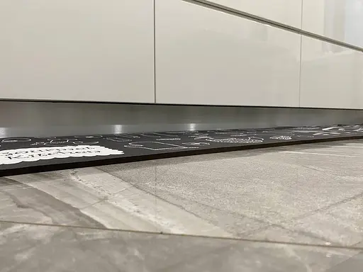 Набір килимків для кухні та ванної 120×40 см і 60×40 см водонепроникні, протиковзні, м'які, декоративні Мармур, Kitchen Master Сірий 87941 - фото 9