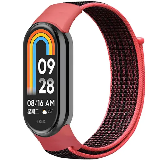 Ремешок Nylon New для Xiaomi Mi Band 8/9/10 Pomegranate Red