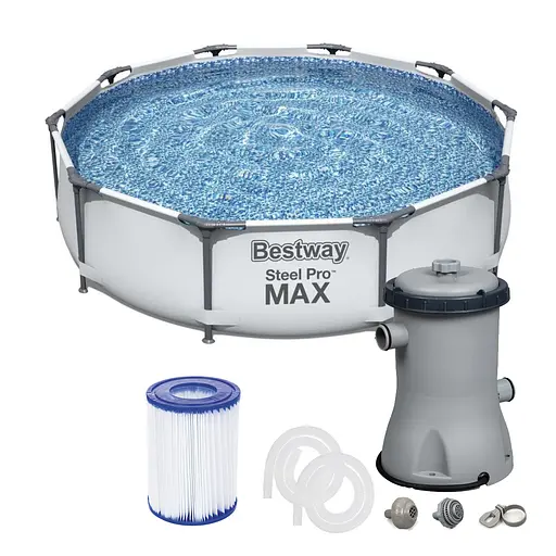 Каркасний басейн Bestway 56406, розмір 305 x 76 см з фільтруючим насосом 58383 - фото 1