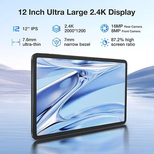 Планшет Doogee T20 Ultra 12 дюймов LTE 12 / 256 GB Galaxy Blue (голубой) - фото 7