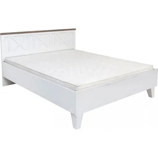 Кровать двуспальная (с основанием под матрас) Гербор Тина LOZ160 160x200 см Сосна каньон + Дуб сонома трюфель (GRB-1173)