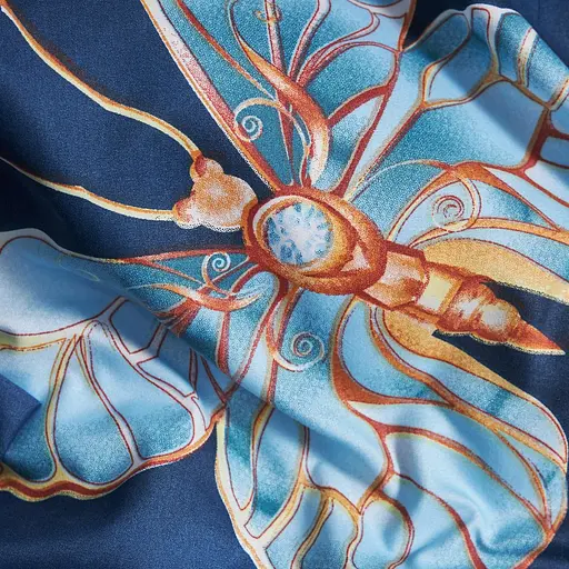 Комплект постельного белья Moon&Star Микросатин Premium Flutter Dreams Евро 200х220 наволочки 2х50х70 - фото 6