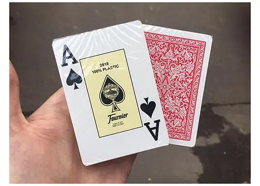 Карты игральные Fournier 2818 100% Plastic Jumbo Index (red blue) (PC_F2818PJI) - фото 9