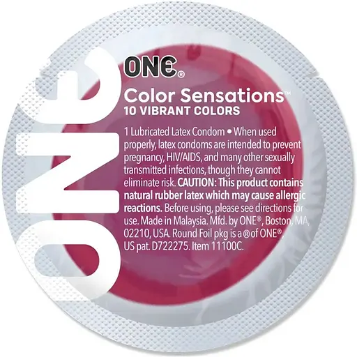 Презерватив One Color Sensations - One likes it hot (Red) 1 шт.